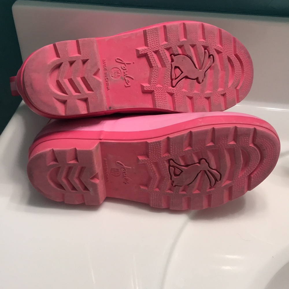 Joules 'Unicorn' Short Rain Boots in PINK (2) - Picture 14 of 15